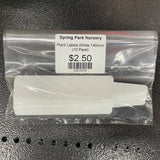 Pack of 10 white 140mm plant labels